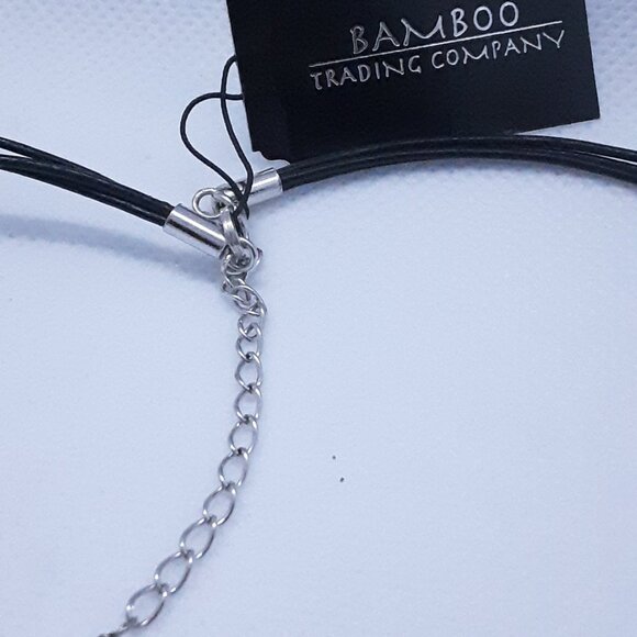 New with Tags Boho Style Rubber Faux Pearl and Sterling Necklace - Picture 2 of 9